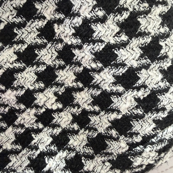 Zara Houndstooth Blazer Mini Dress Tailored Welt Pocket Sz S Retro Glam Core - Picture 12 of 16